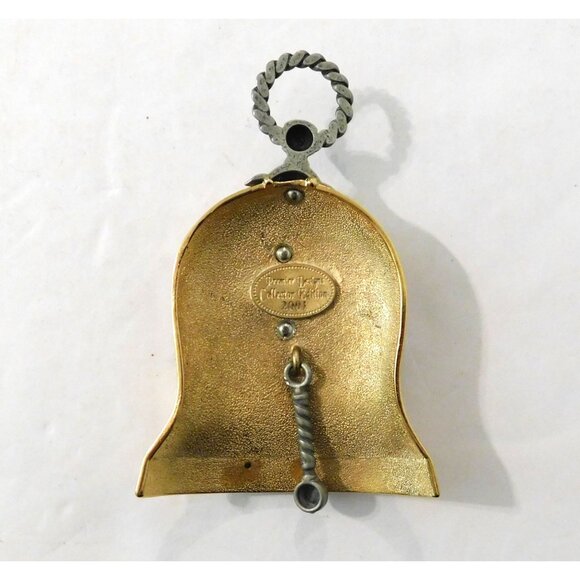 Premier Designs 2001 Bell Christmas Ornament Collector Edition Gold Tone Wreath - Picture 2 of 4